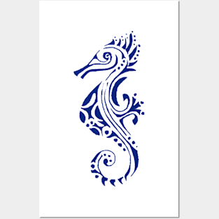 Marine seahorse tattoo Posters and Art
